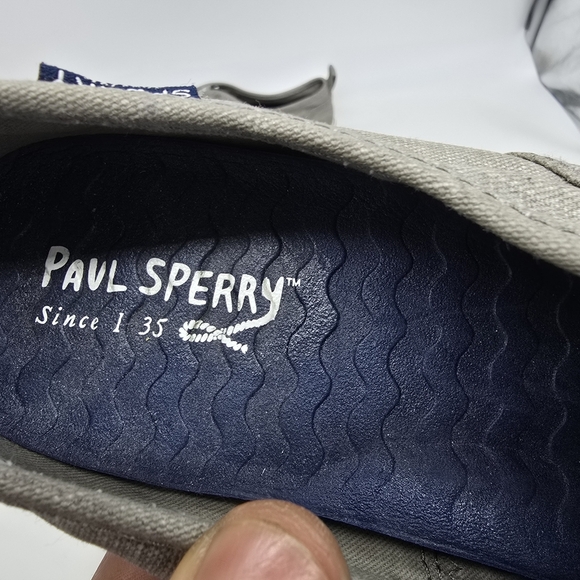 Paul Sperry Shoe Women 9 M Sneakers Gray Slip-on Canvas STS99303 - Picture 4 of 8